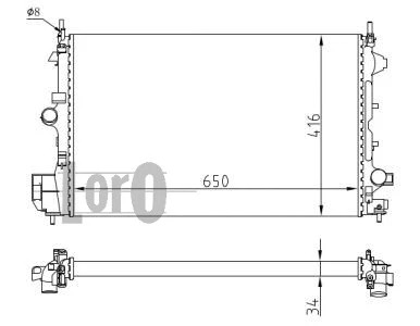 Radiator engine cooling fits - radiator,
