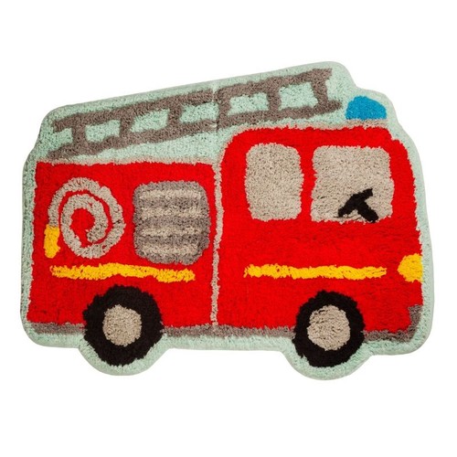 Children fire engine rug - children's,