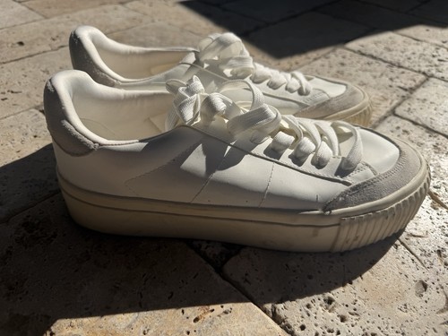 Zara white leather - leather, sneakers