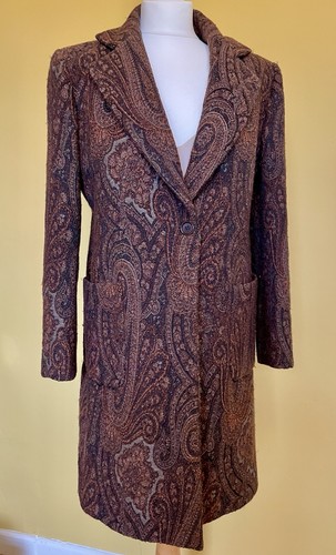 Vintage jaquard wooll coat - vintage,