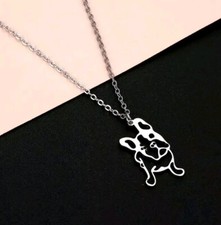 French Bulldog Necklace Extremely Cute Frenchie Dog Pendant Christmas Gift NEW