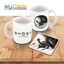 Ghost Of Tsushima PS4 Game Style Ceramic Mug and Plastic Coaster Set Jin Sakai