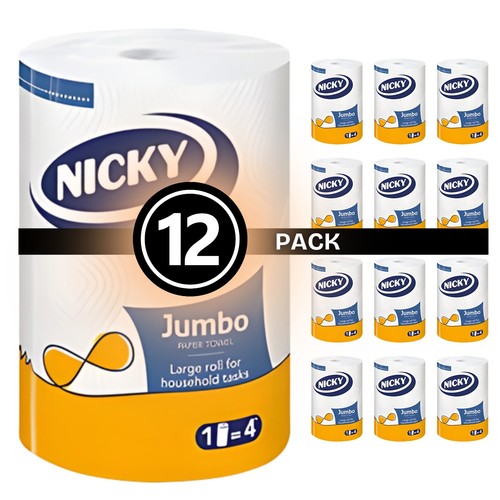 Nicky jumbo paper towel x12 - jumbo,