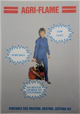 Original Agri-Flame Portable Brazing, Heating Cutting Kit Brochure, c 1980's