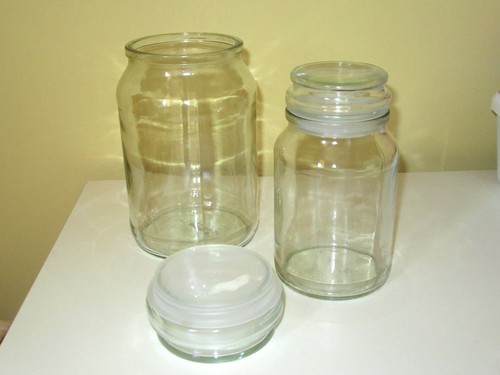 Glass storage jars used - glass,