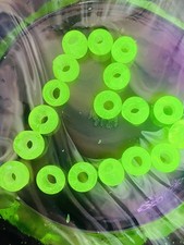 Vintage Art Deco loose yellow Uranium Glass beads