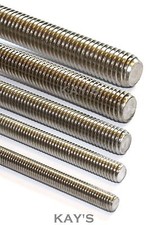 FULLY THREADED ROD/BAR/STUDDING/ALLTHREAD M2.5,3,4,5,6,8,10mm A2 STAINLESS STEEL