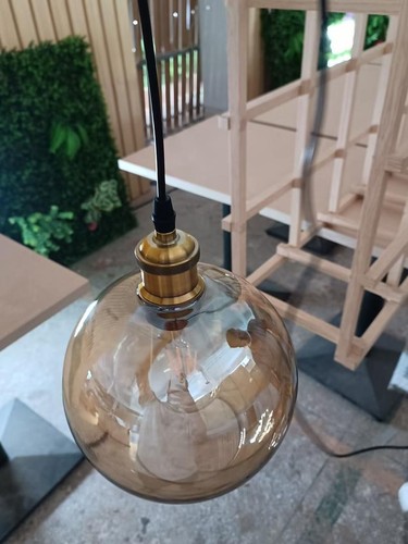 Glass globe ceiling light - glass,