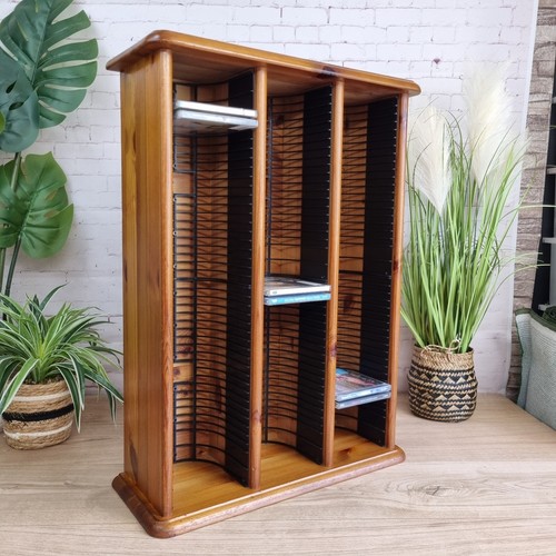 Vintage wooden storage rack - cd,