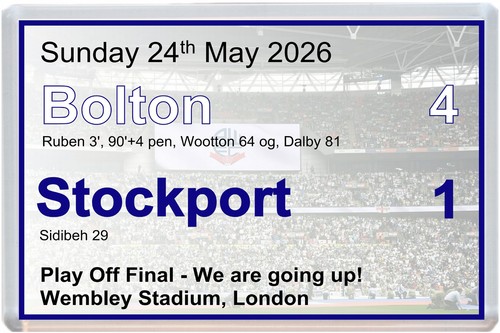 Bolton wanderers play off - wanderers,
