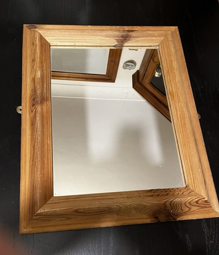 Pine mirror with - with, think