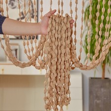 1x Wooden Bead Curtain Fancy