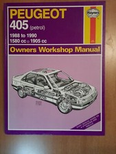 Haynes Workshop Manual PEUGEOT 405 Petrol 1988 to 1990 - 1580cc and 1905cc