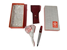 Pfeilring Solingen Manicure 2 Piece Vintage  Neiman Marcus NEW Buffalo Leather