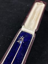 Antique Silver Insect Butterfly Stick Pin Stock Pin 830 Scandinavian Opal