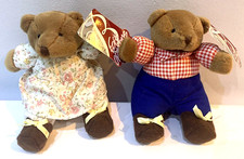 2 Soft Options Brockworth Teddy Bear Dressed Plush Soft Toys made in Korea Rare