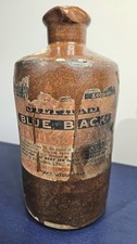 Antique Stephen's Ink Bottle - Original Labels And Cork - Finchley & Holloway 