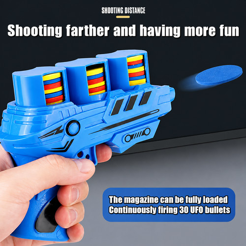 Kids flying disc - flying, gun