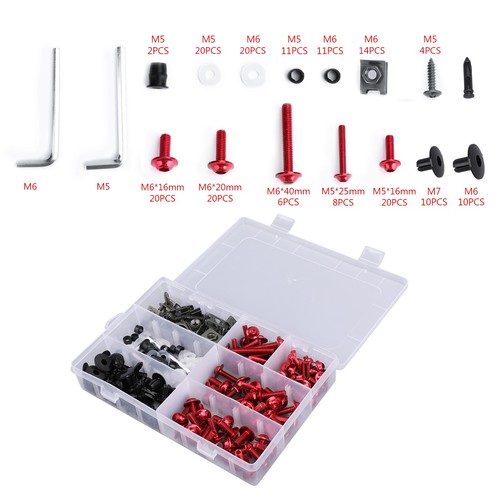 Red fairing bolts screws - bolts,