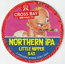 USED PUMP CLIP FRONT - CROSS BAY BREWING CO - NORTHERN IPA LITTLE NIPPER