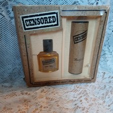 Vintage 1980’s Mens Censored Talc & Aftershave Boxed Gift Set Original