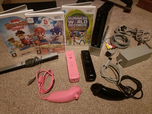 Nintendo wii black console - nintendo,