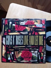Guns N' Roses Live and Let Die 7"45 Vinyl Single Issued 1991 EX EX