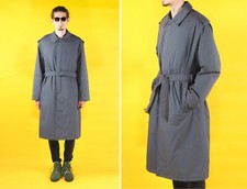 Vintage Oratop gray men trench coat/ Winter overcoat/ Finnish European coat