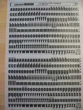 .1 x Letraset Rub-on Black