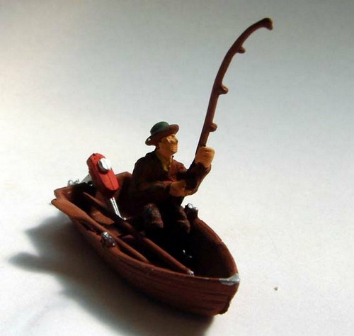Rowing boat fisherman f136p - rowing,