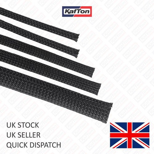 Cable braided sleeving black - braided,