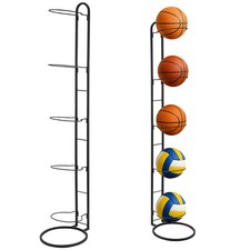5 Tier Basketball Storage Rack Football Volleyball Basket Stand Holder Organizer
