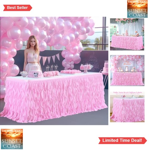 Pink tulle curly - tulle, table