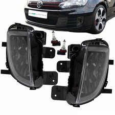 SET Fog lights smoked Black +H8 Bulbs fits on VW Golf VI 6 MK6 GTI GTD Bumper