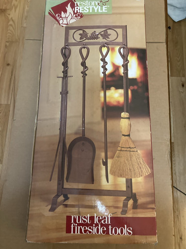 Iron grape leaf fireplace tool - grape,