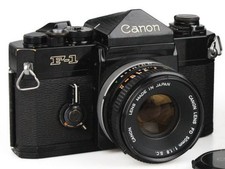 Canon F-1 Professional 35mm Film SLR Camera, with 50mm f/1.8 S.C FD Lens