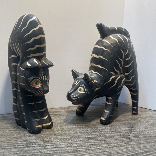 Hand carved wood black white - hand,