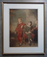 Portrait Young Brothers Antrobus family Thomas Lawrence Original 1802 Mezzotint