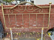 Brass Double Headboard in Very Good Condition 144cm Wide / 130cm High