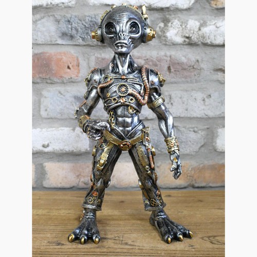 Steampunk alien figurine - steampunk,
