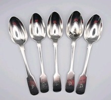 Antique Set Of 5 Silver