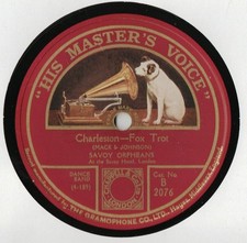 SAVOY ORPHEANS CLASSIC 78 - CHARLESTON - WAITIN' FOR THE MOON - EX+ CONDITION