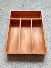 Vintage Wooden Farmhouse Cutlery Tray Lovely Colour 