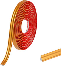 5M Gold PVC Quadrant Trim,Flexible Laminate Beading Self Adhesive Plastic Wall 