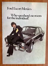 ORIGINAL FORD ESCORT RS MEXICO MK 1 BROCHURE 1970s AVO SVE 2000 1600 Manual Part