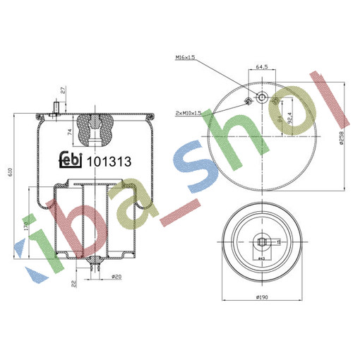 Rear axle pneumatic - axle, suspension