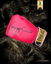 Lennox LEWIS Signed RED Everlast Boxing Glove PROOF/COA!