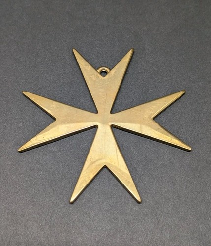 Brass maltese cross pendant - maltese,