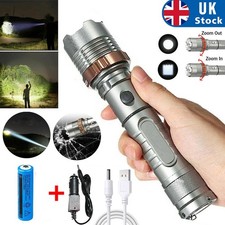Most Powerful 99000000LM LED Military Torch USB Rechargeable Tactical Flashlight