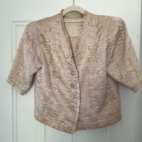 Vintage satin quited pink - vintage,